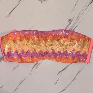 Victoria Secret Sequin Bandeau Bikini top